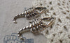 Accessories - 20 Pcs Of Antique Silver Scorpion Charms Pendants Double Sided 16x41mm A6042