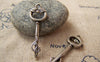 Accessories - 20 Pcs Of Antique Silver Skeleton Cat Key Charms 10x35mm A1233