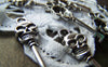 Accessories - 20 Pcs Of Antique Silver Skull Key Charms 8x28mm A1566