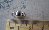 Accessories - 20 Pcs Of Antique Silver Smooth Ball Connector  Size 8x14mm A5373