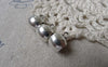Accessories - 20 Pcs Of Antique Silver Smooth Necklace Drum Bail Charms 8x12mm A6867