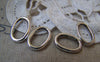 Accessories - 20 Pcs Of Antique Silver Smooth Oval Ring Connector 9x13mm A2276