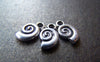 Accessories - 20 Pcs Of Antique Silver Spiral Snail Charms  7x12mm A4161