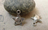 Accessories - 20 Pcs Of Antique Silver Star Face Charms Pendants 13.5mm Double Sided  A6233