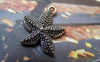 Accessories - 20 Pcs Of Antique Silver Starfish Charms 18x22mm A5781