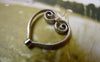 Accessories - 20 Pcs Of Antique Silver Swirly Heart Spacer Charms Connector 20x21mm A6054