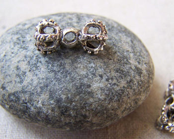 Accessories - 20 Pcs Of Antique Silver Vajra/Dorje Cross Buddhism Beads Charms 16mm A5601