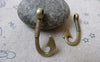 Accessories - 20 Pcs Of Antiqued Bronze Fishing Hook Charms 15x30mm A6748