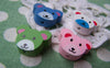 Accessories - 20 Pcs Of Assorted Color Wooden Bear Cub Head  Beads 14x20mm A3739