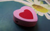 Accessories - 20 Pcs Of Assorted Color Wooden Heart Beads 17mm A3734