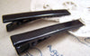 Accessories - 20 Pcs Of Black Painted Metal Wide Hair Clips 8x56mm A2197