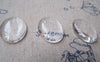 Accessories - 20 Pcs Of Crystal Glass Dome Oval Cabochon Cameo 18x25mm A2119