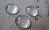 Accessories - 20 Pcs Of Crystal Glass Dome Round Cabochon Cameo 16mm A3644