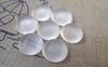 Accessories - 20 Pcs Of Frosted Glass Dome Round Cabochon Cameo 10mm A5441