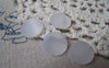 Accessories - 20 Pcs Of Frosted Glass Dome Round Cabochon Cameo 14mm A4988