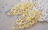 Accessories - 20 Pcs Of Gold Color Filigree Flower Embellishments 35x80mm A5170