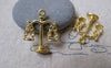 Accessories - 20 Pcs Of Gold Tone Balance Scale Charms 17x22mm A7283