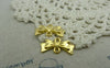 Accessories - 20 Pcs Of Gold Tone Bow Tie Knot Connector 8x20mm A5955