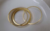 Accessories - 20 Pcs Of Gold Tone Brass Seamless Rings 30mm 20gauge A7375