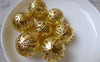 Accessories - 20 Pcs Of Gold Tone Filigree Ball Spacer Beads Size 18mm A7033
