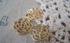 Accessories - 20 Pcs Of Gold Tone Filigree Flower Connector Charms 15mm A4524