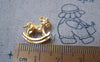Accessories - 20 Pcs Of Gold Tone Rocking Horse Charms 15x15mm A4824