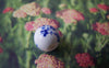 Accessories - 20 Pcs Of Hand Painted Chinese Blue Flower Ceramic Round Beads 10mm A4554