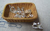 Accessories - 20 Pcs Of Lovely Filigree Silver Tone Ear Clips 12mm  A1130