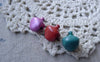 Accessories - 20 Pcs Of Metal Painted Bell Charms Mixed Color 12mm A7655