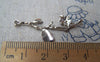 Accessories - 20 Pcs Of Platinum White Gold Tone Flower Branch Charms 13x41mm A2432