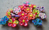 Accessories - 20 Pcs Of Polymer Clay Five Leaf Flower Cabochon Assorted Color 10mm A1046