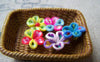 Accessories - 20 Pcs Of Polymer Clay Five Leaf Flower Cabochon Assorted Color 10mm A1046