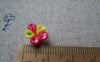 Accessories - 20 Pcs Of Polymer Clay Five Leaf Flower Cabochon Assorted Color 10mm A1046