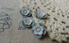 Accessories - 20 Pcs Of Resin Blue And White Flower Cameo 13mm A5703