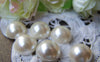 Accessories - 20 Pcs Of Resin Pearl White Round Cameo Cabochons 14mm A3628