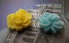Accessories - 20 Pcs Of Resin Round Flower Cameo Cabochon Assorted Color 14mm A3970