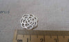 Accessories - 20 Pcs Of Silver Tone Filigree Flower Connector Charms 15mm A7361