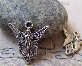 Accessories - 20 Pcs Of Tibetan Silver Antique Silver Butterfly Fairy Charms 18x20mm A5778