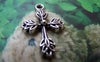 Accessories - 20 Pcs Of Tibetan Silver Antique Silver Cross Charms 17x26mm A1012