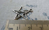 Accessories - 20 Pcs Of Tibetan Silver Antique Silver Double Star Charms 21x23mm  A6333