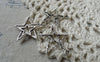 Accessories - 20 Pcs Of Tibetan Silver Antique Silver Double Star Charms 21x23mm  A6333