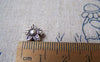 Accessories - 20 Pcs Of Tibetan Silver Antique Silver Lovely Flower Beads 9x9mm A4999