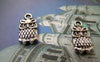 Accessories - 20 Pcs Of Tibetan Silver Antique Silver Lovely Owl Charms Double Sided 7x15mm A1835