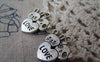 Accessories - 20 Pcs Of Tibetan Silver Antique Silver Rabbit And Panda Love Charms 18x20mm  A5017