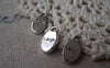 Accessories - 20 Pcs Of Tibetan Silver Oval Charms   8x15mm  A1967
