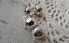 Accessories - 20 Pcs Silver Coated CCB Plastic Faceted 3D Beads 12mm   A6685