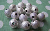 Accessories - 20 Pcs Silver Plated Sand Star Dust Beads Texured Beads  10mm A3861