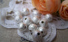 Accessories - 20 Pcs Silver Plated Sand Star Dust Beads Texured Beads  8mm A3864