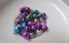 Accessories - 20 Pcs Star Dust Bells Jingle Bells Charms Mixed Color  6mm A6841