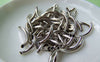 Accessories - 20 Pcs White Gold Tone Brass Smooth Wavy Twist S Noodle Tubes  2x25mm A2819